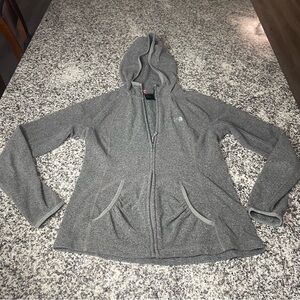 The North Face Womens Jacket Medium Gray Full Zip Fleece Lightweight Size Medium